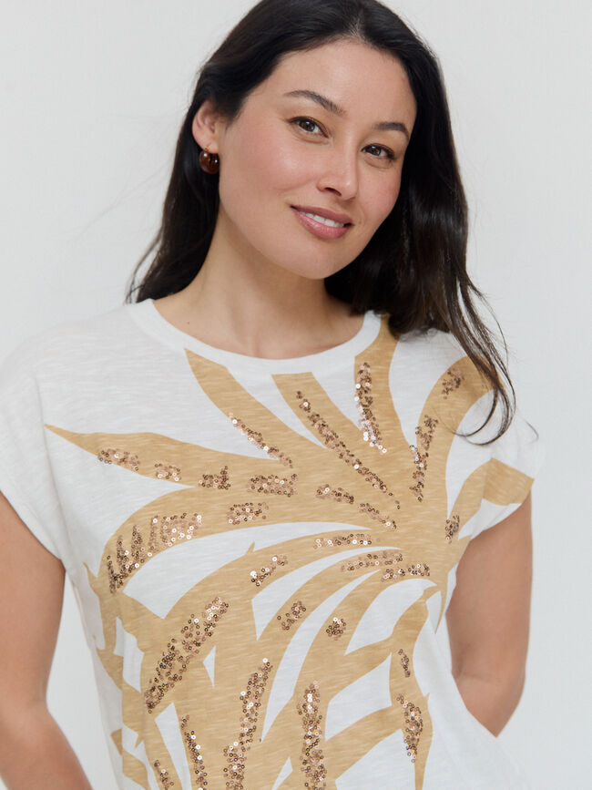 CAMISETA POSICIONAL PALMERA Blanco Hueso
