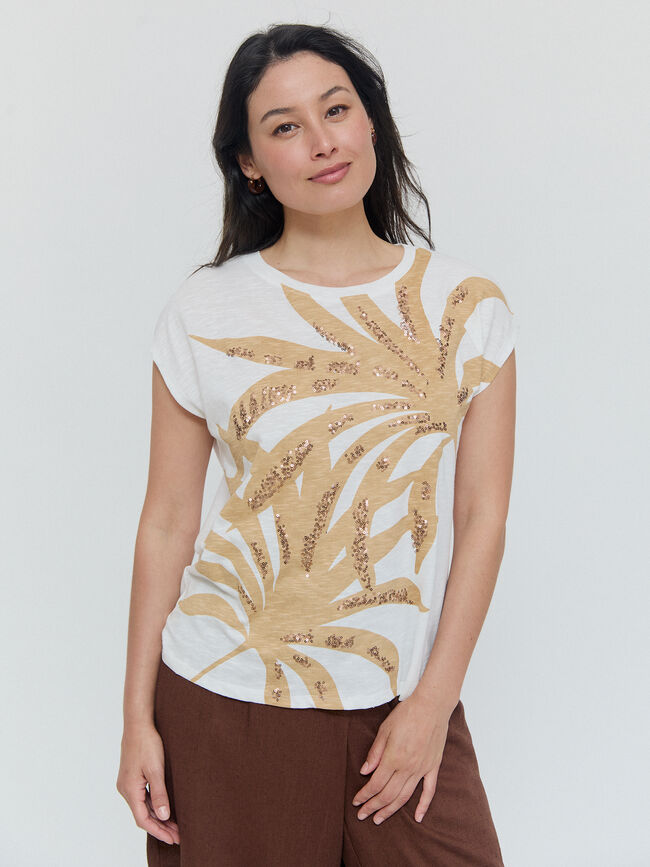 CAMISETA POSICIONAL PALMERA Blanco Hueso