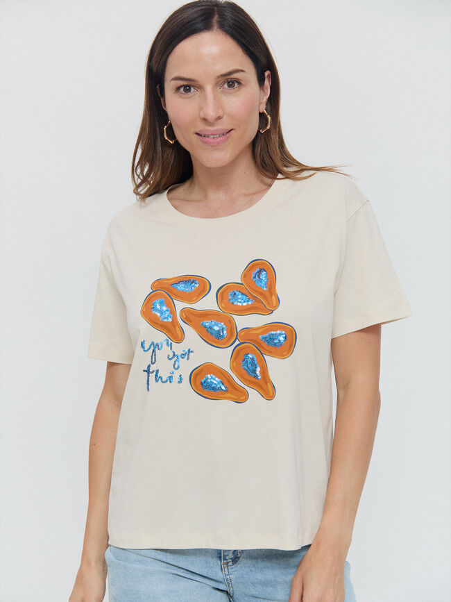 CAMISETA POSICIONAL PAPAYA Beige