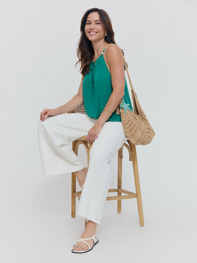 BOLSO HOMBRO CROCHET Crudo