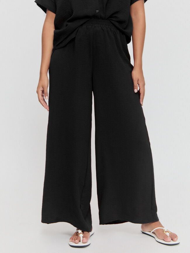 PANTALON ANCHO FLUIDO Negro