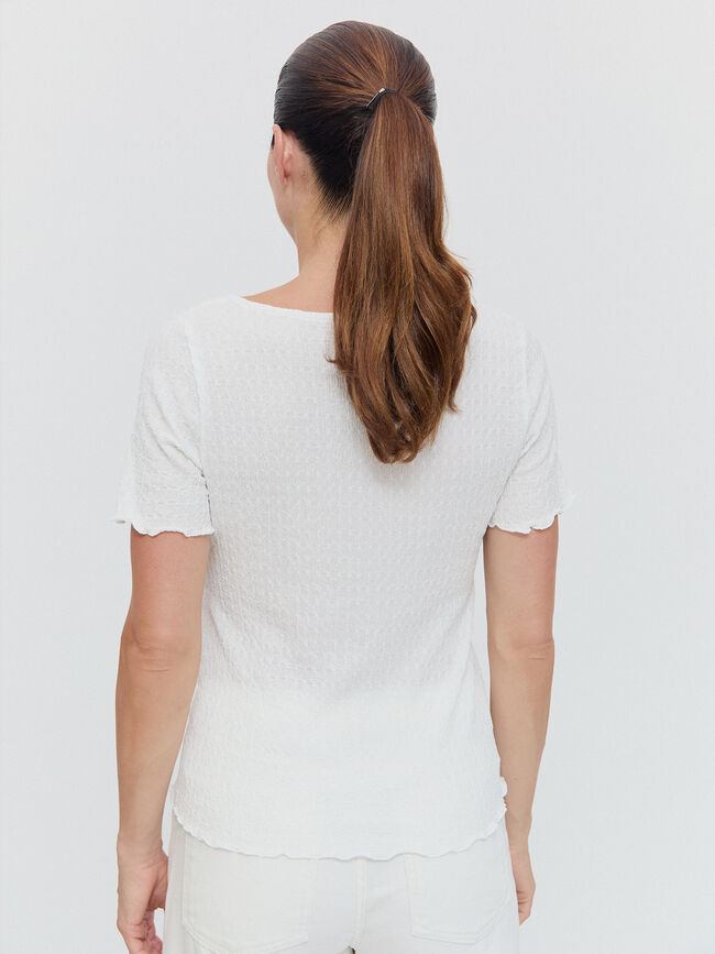 CAMISETA TEXTURA Blanco Hueso