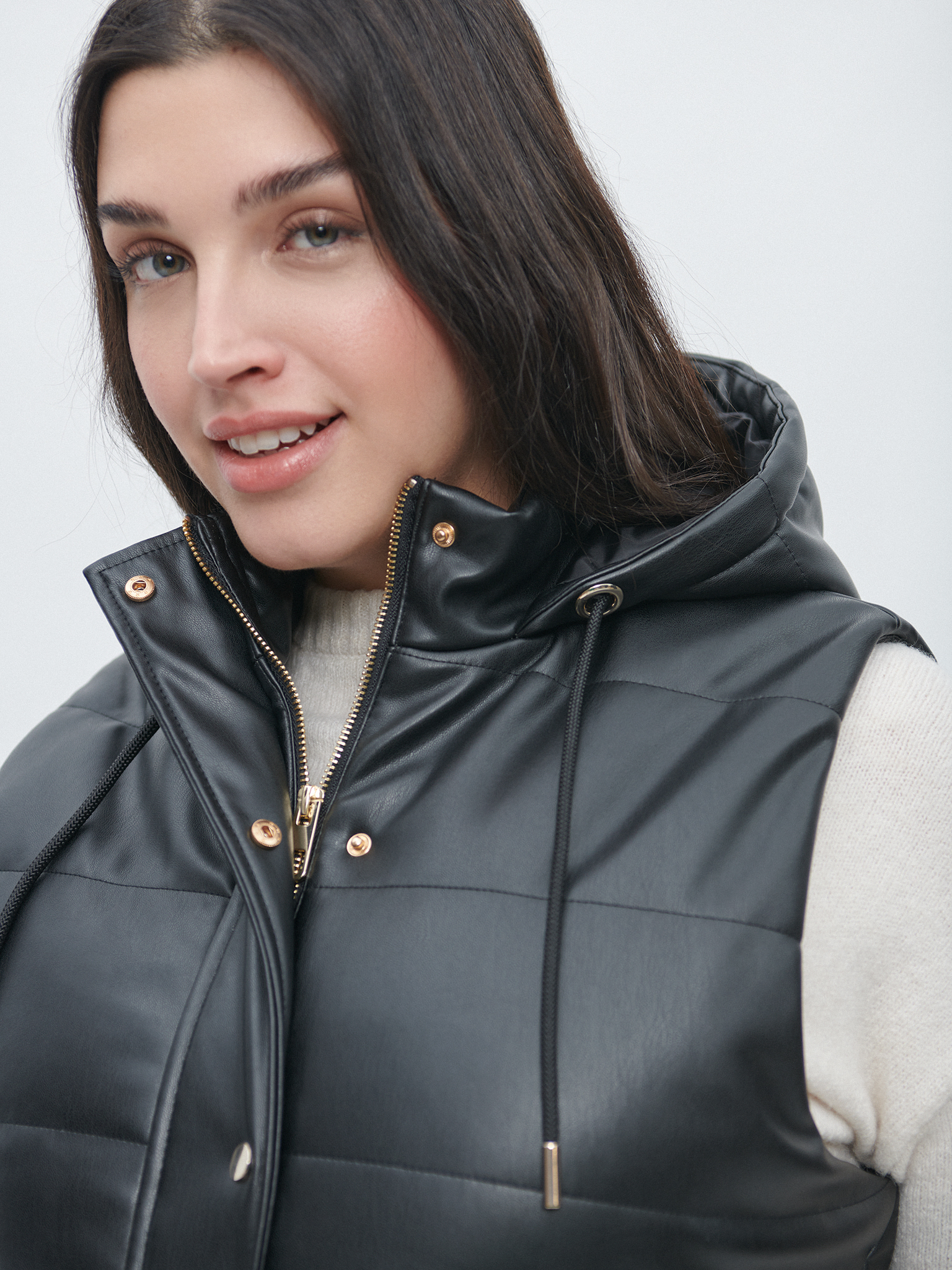 Chaleco Acolchado Zara Chaleco Cuero Negro Mujer Zara Chaleco